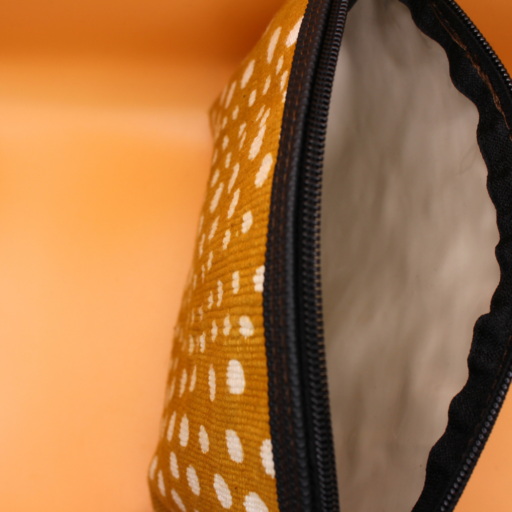 Kosmetiktasche aus Stoff - Orange