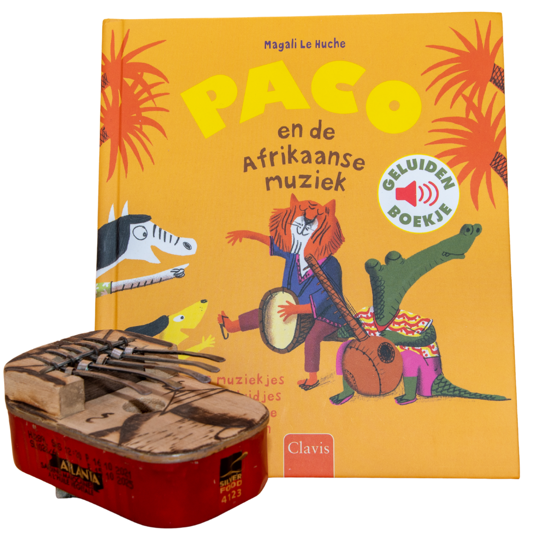 Buch „Paco und afrikanische Musik“ + Daumenklavier