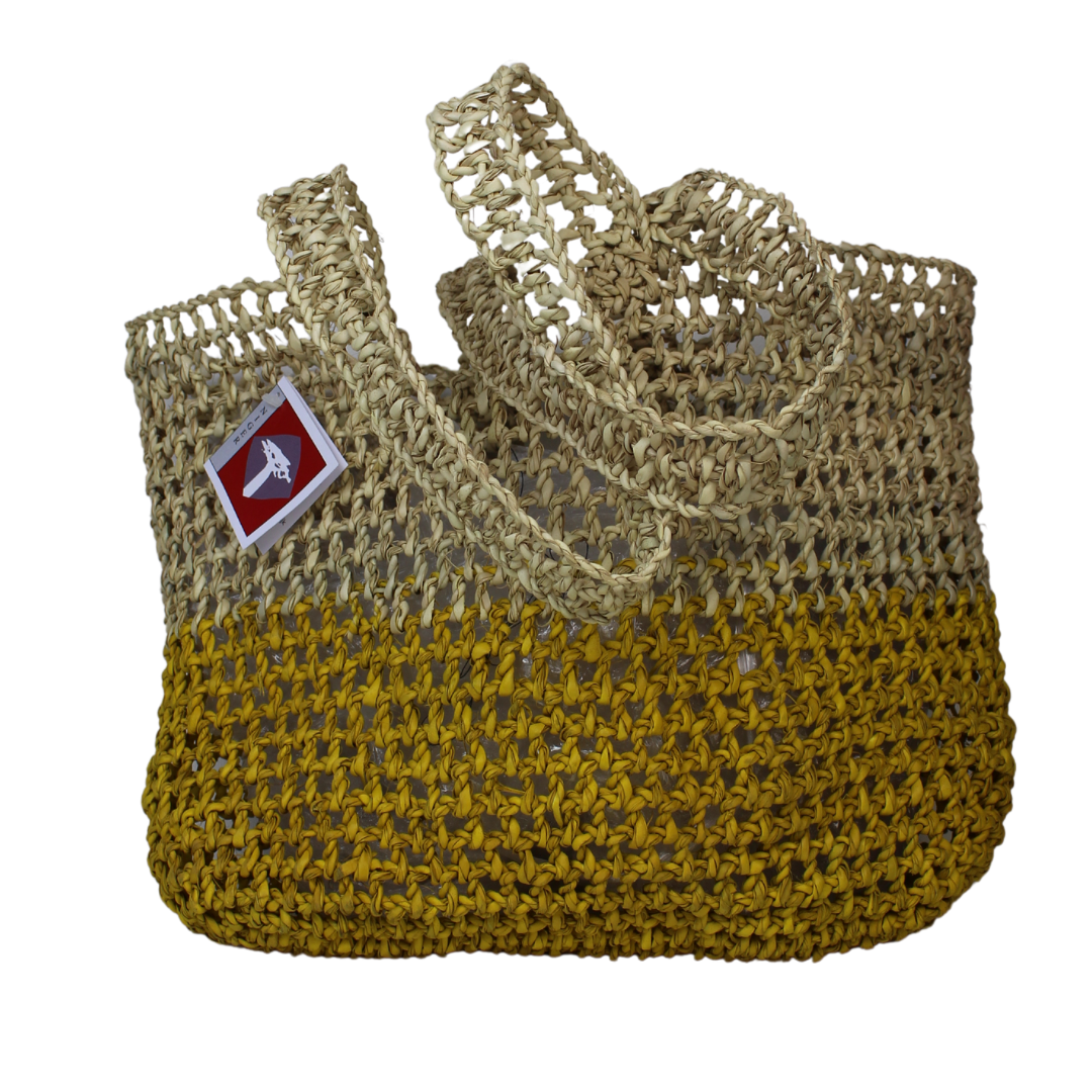 Boodschappentas Palmblad - Geel