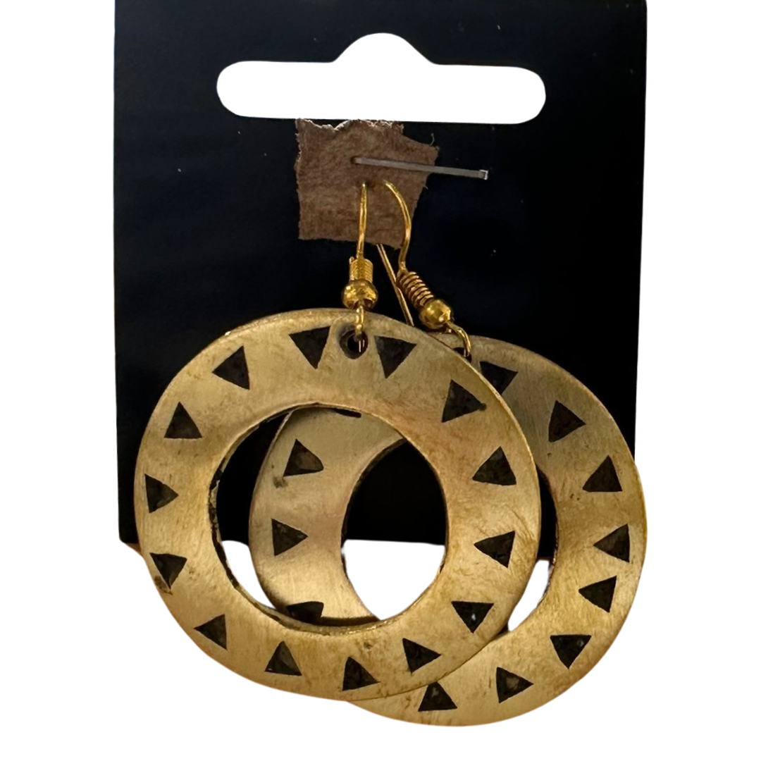 Ohrringe Nora - (gehämmerte Bronze)