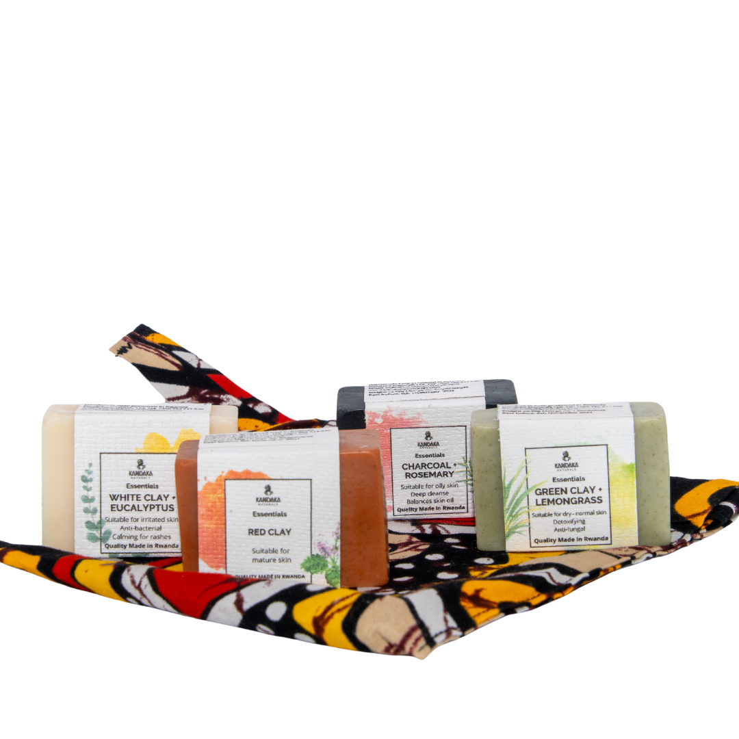 Kandaka-Seife – Kitenge-Geschenktüte mit 4 Mini-Seifen