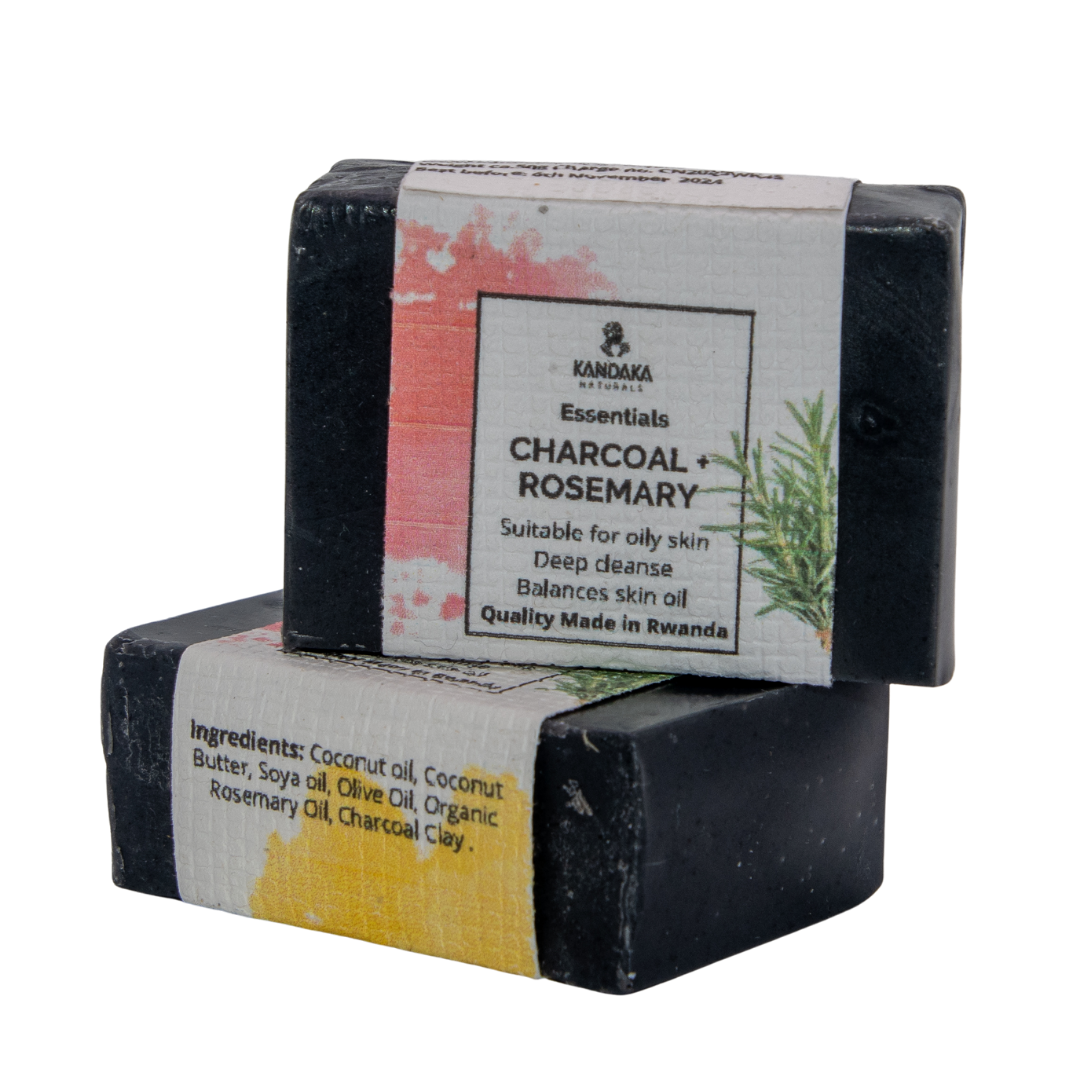 Blok Kandaka Zeep - Houtskool Rosemarijn (Mini)