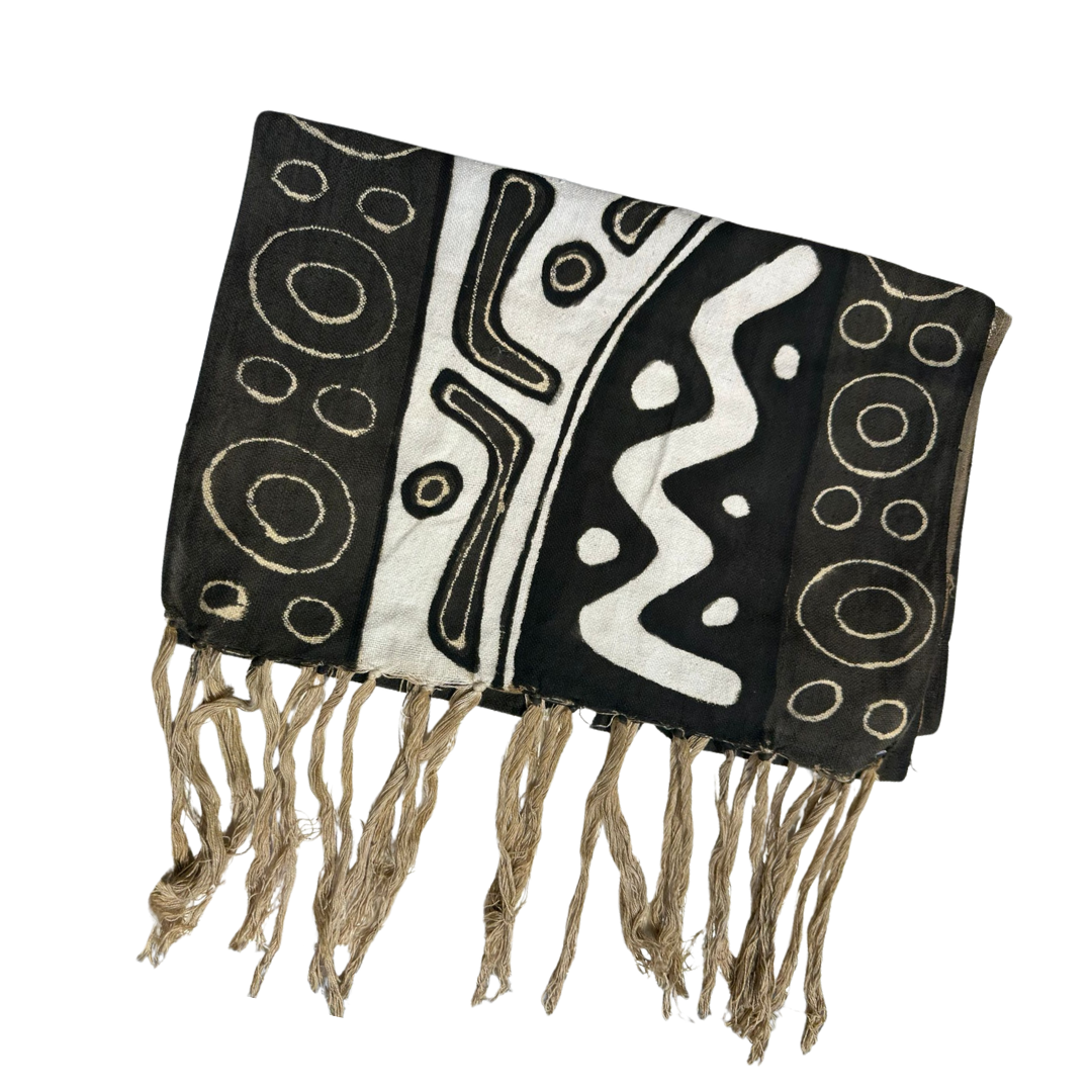 Schal Bogolan - Schwarz/Weiß