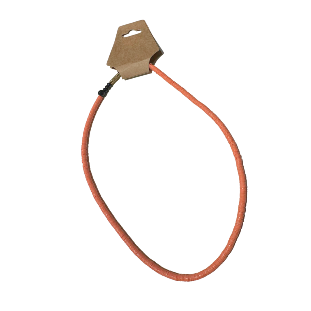 Halskette Scheiben aus Baquelit-Orange (Hup-Holland-Hup)