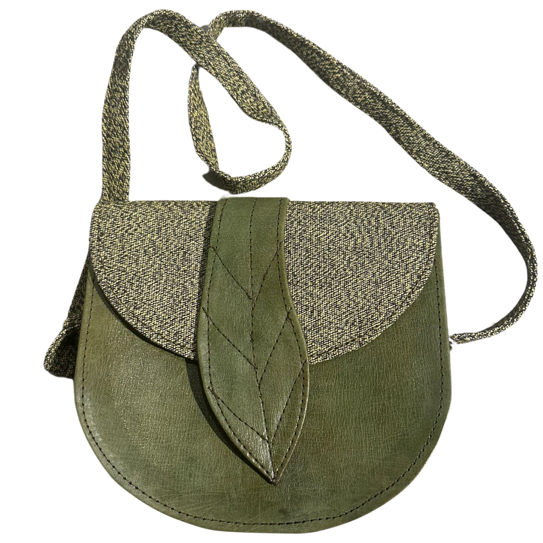 Tas met bladsluiting / Groen (langwerpig)