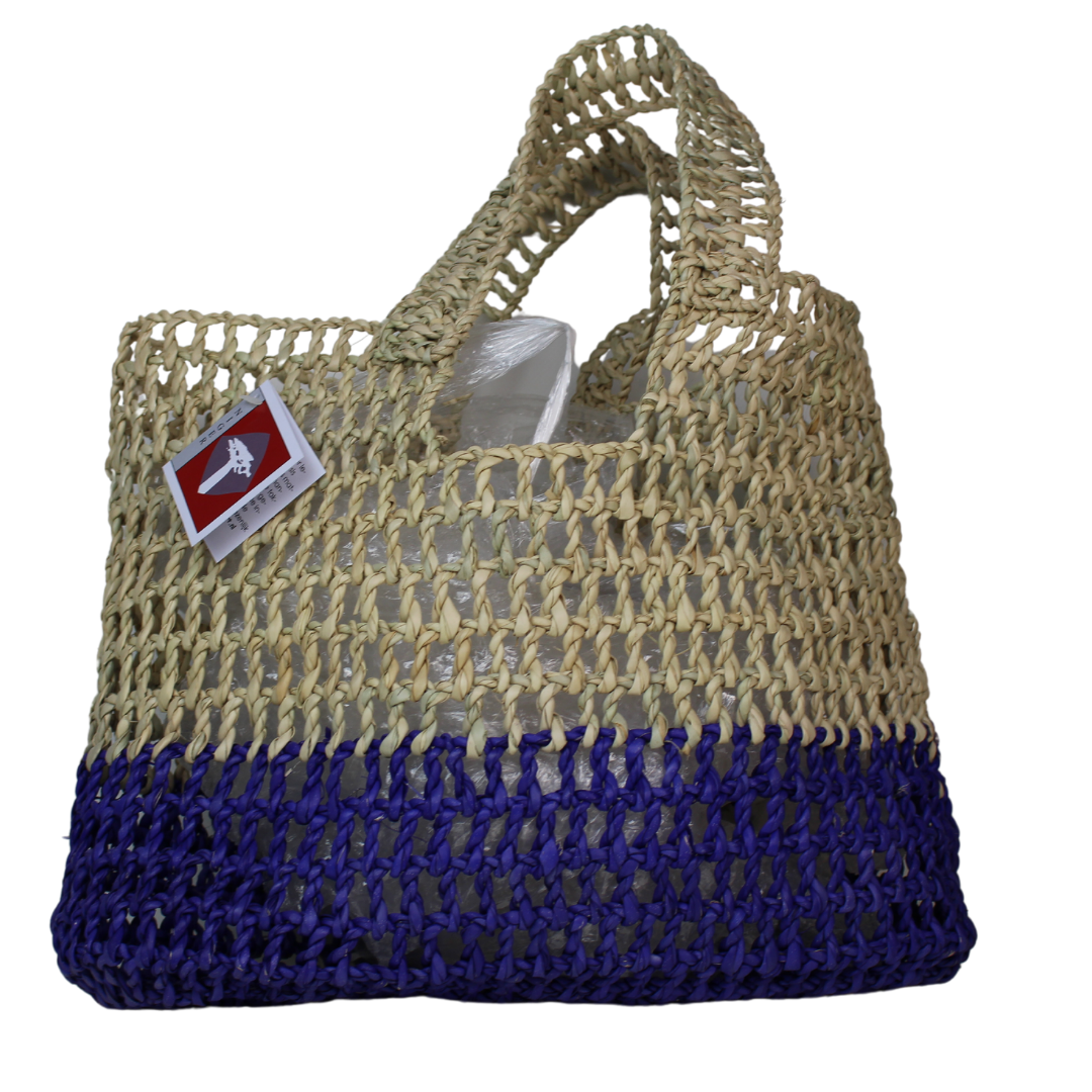 Shopping Bag Palm Leaf - Purple