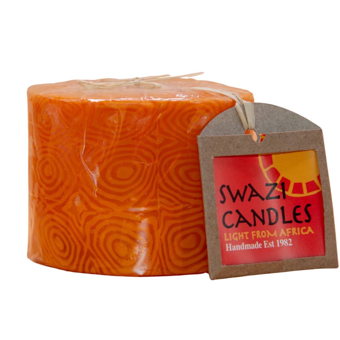 Swazi Candle - Orange Circles