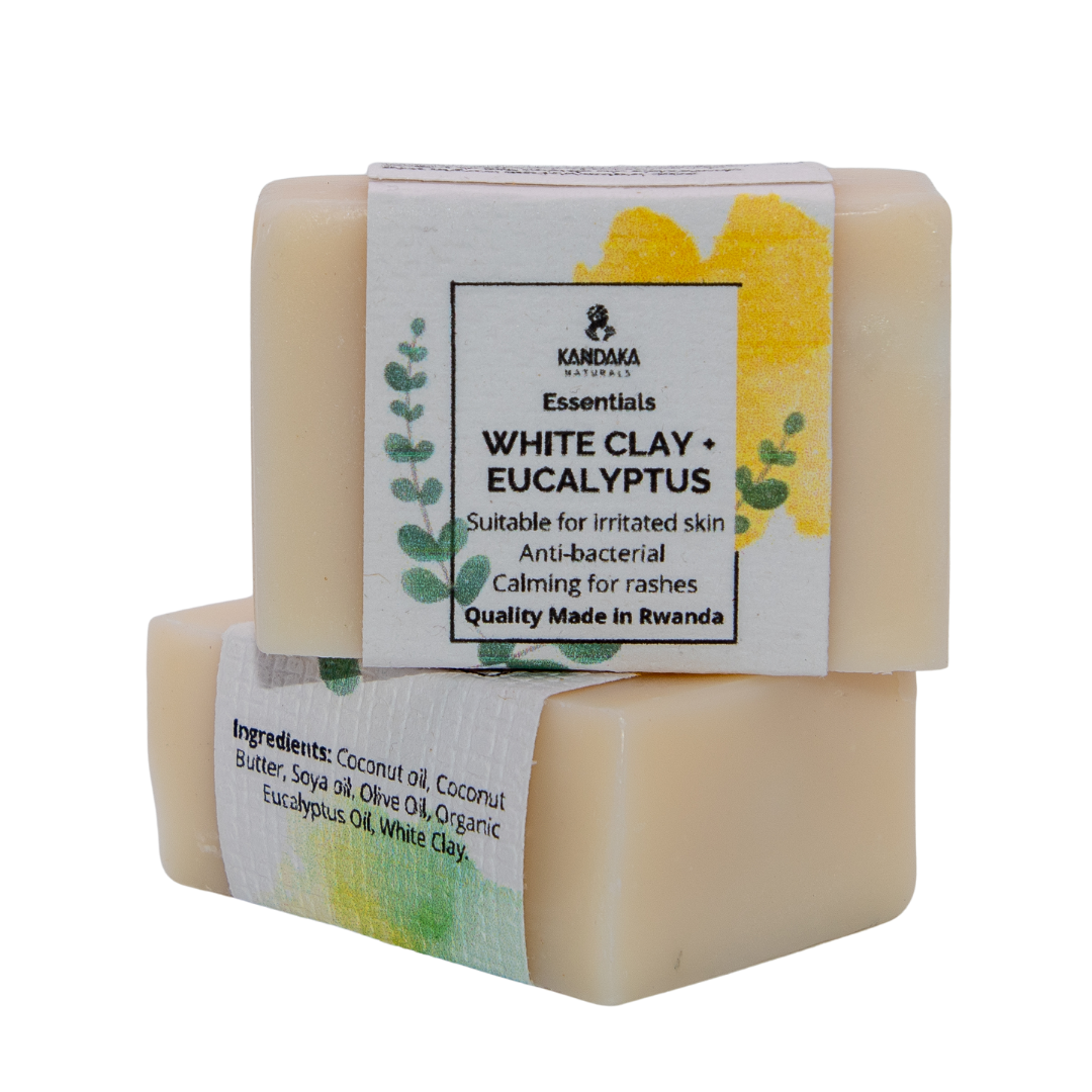 Block Kandaka Soap - White Clay + Eucalyptus (Mini)