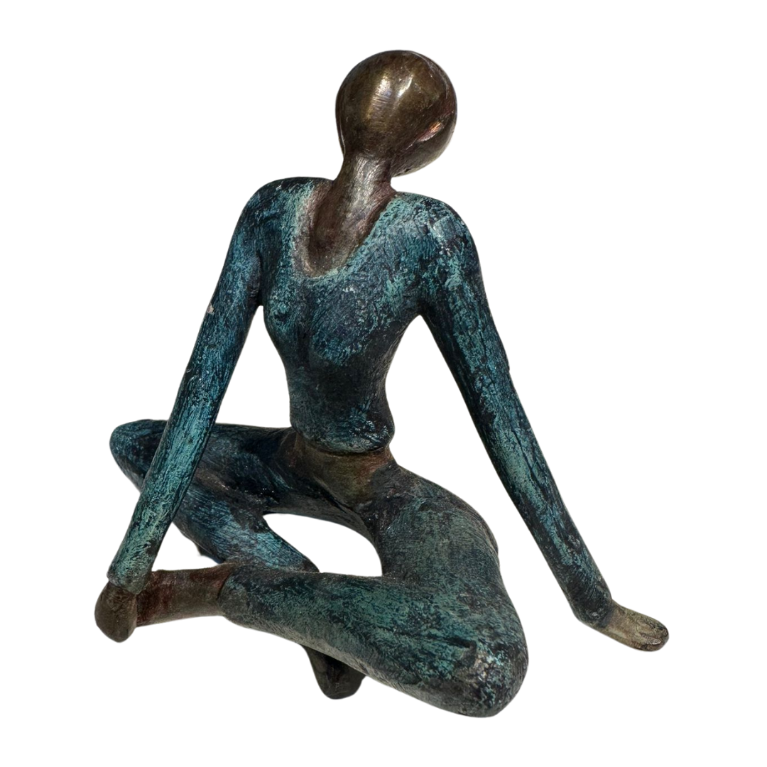 Bronzestatue - Yoga sitzend