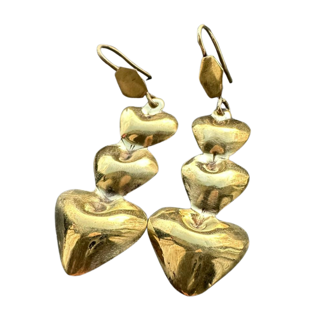 Earrings Lieve - (hammered bronze)