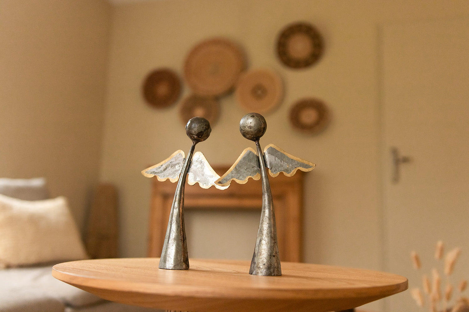 Angel recycling metal - Duo CHRISTMAS