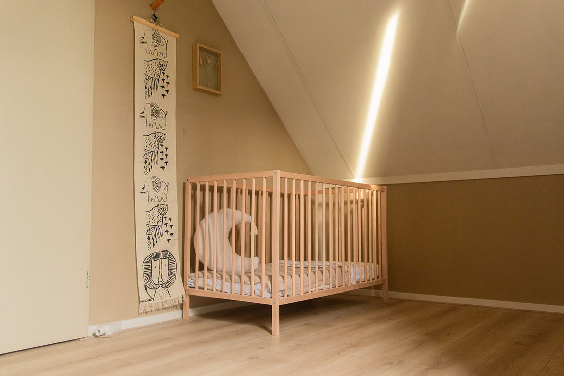 Wanddecoratie voor (baby)kamer - Groen met wit