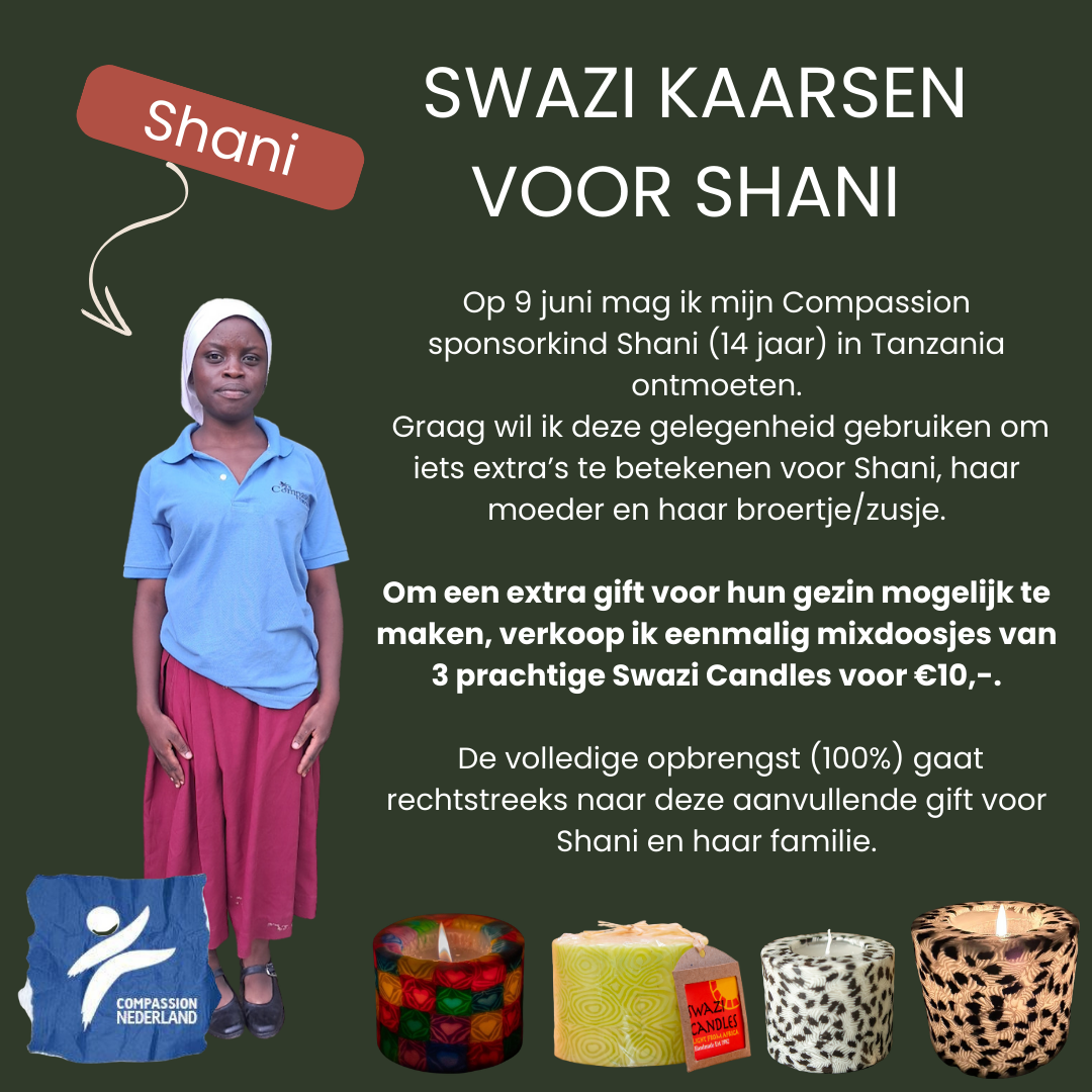 3 SWAZI KAARSEN VOOR SHANI - MIXDOOSJE